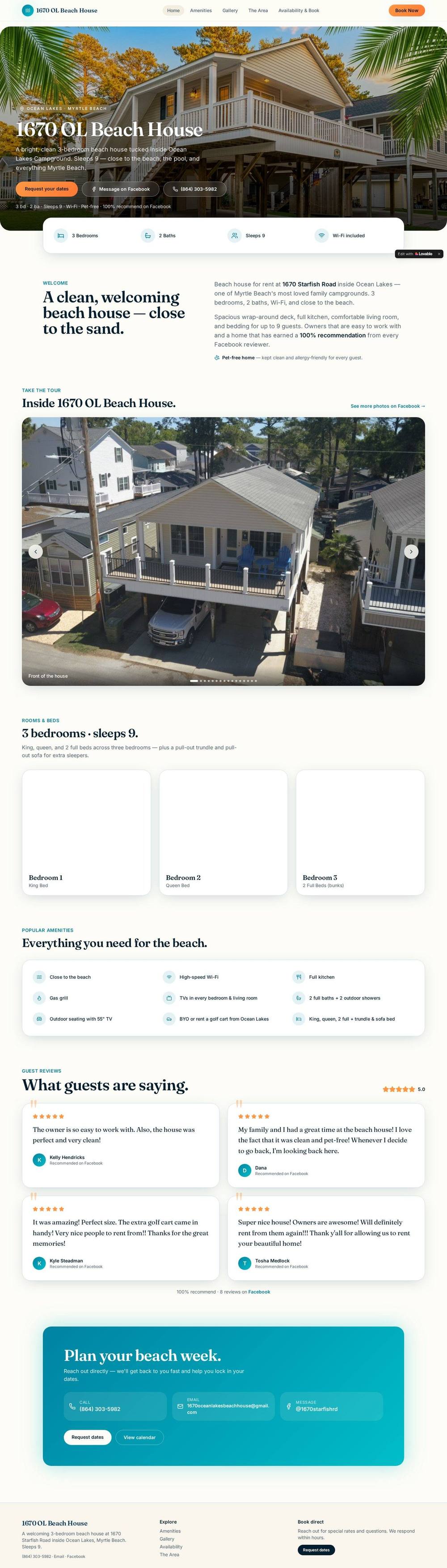 Ocean Lakes Beach House desktop preview