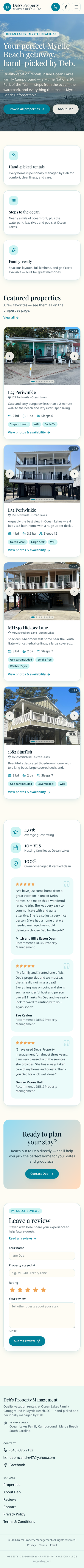 Deb's Property Management mobile preview